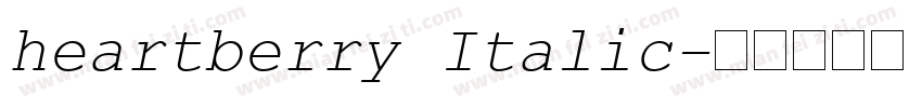 heartberry Italic字体转换